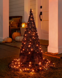 Balsam Hill angezündeter verzauberter Hexenhut aus Draht ZHVJF450 Dekoration