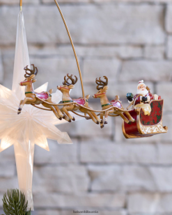 Balsam Hill Animierte Weihnachtsbaumspitze mit dem Schlitten des Weihnachtsmanns ZHVJF284 Dekoration