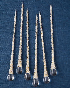 Balsam Hill Eisiges Tropfen-Ornament-Set ZHVJF209 Dekoration