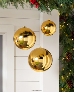 Balsam Hill Großes und helles Ornament-Set für den Außenbereich ZHVJF114 Dekoration