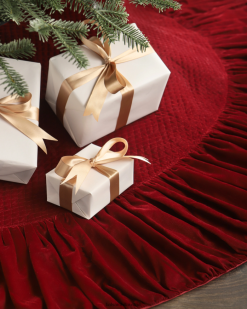 Balsam Hill plissierter Baumrock aus Samt ZHVJF372 Dekoration