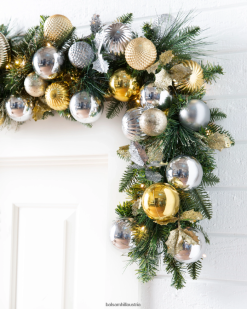 Balsam Hill Silber- und Goldlaub im Freien ZHVJF84 Dekoration